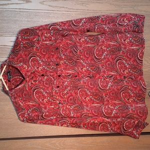 Women's Notations Floral paisley Dress Shirt Size Petite Medium true vin…